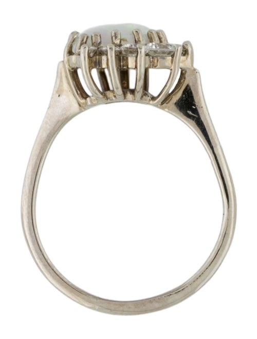Ring 14K Opal & Diamond Cocktail Ring