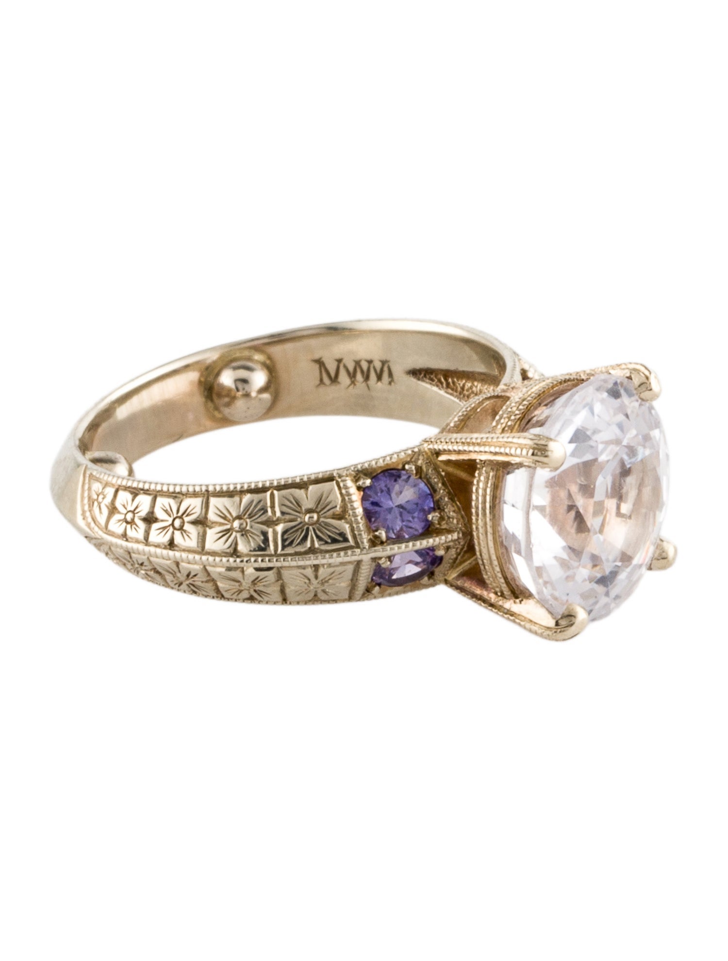 Ring 14K 5.15ct Sapphire Cocktail Ring