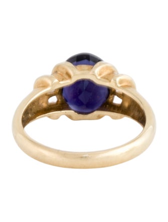 Ring 14K Iolite & Diamond Cocktail Ring