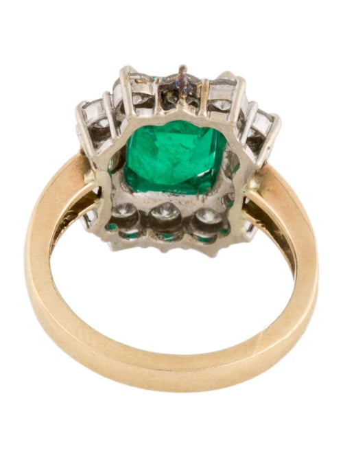 Ring 14K 2.35ct Emerald & Diamond Cocktail Ring