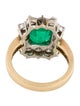 Ring 14K 2.35ct Emerald & Diamond Cocktail Ring