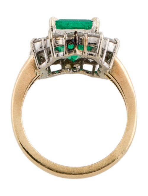 Ring 14K 2.35ct Emerald & Diamond Cocktail Ring