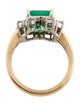 Ring 14K 2.35ct Emerald & Diamond Cocktail Ring