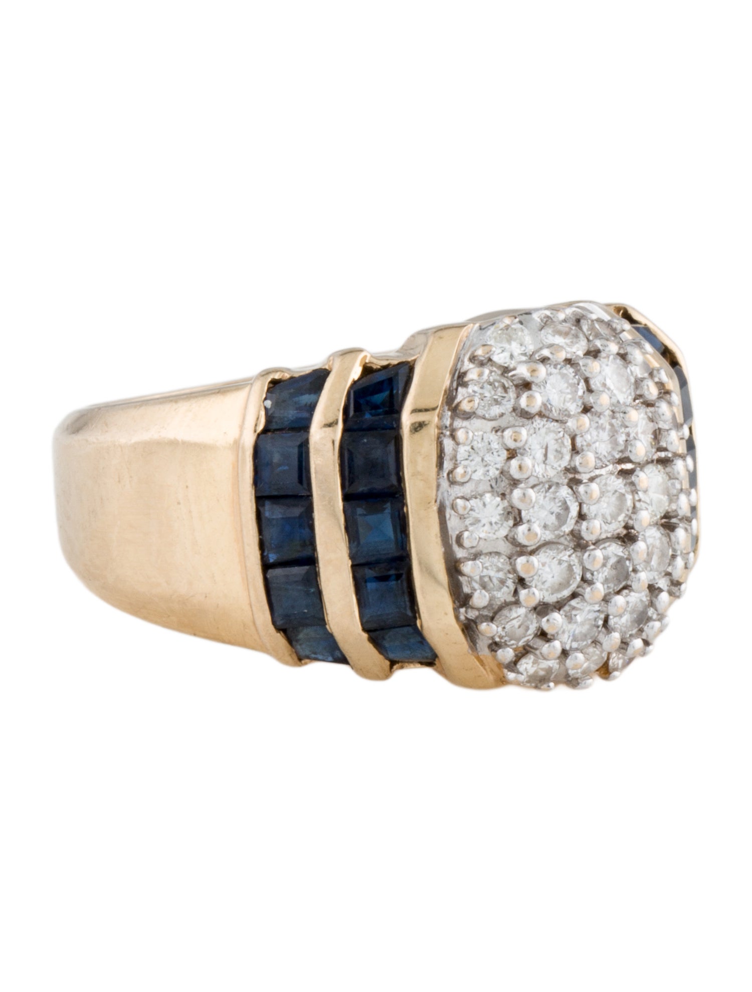Ring 14K 1.48ctw Sapphire & Diamond Cocktail