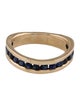 Ring 14K Sapphire Wavy Band
