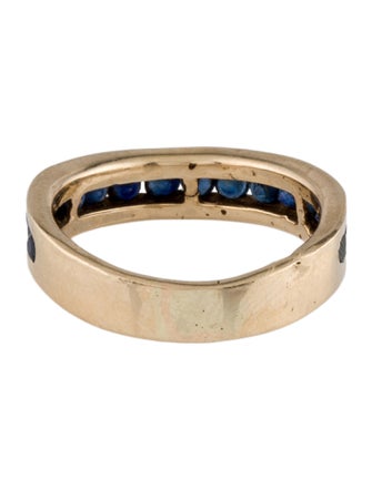 Ring 14K Sapphire Wavy Band