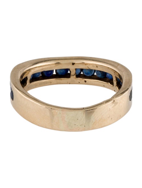 Ring 14K Sapphire Wavy Band