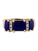 Ring 14K Lapis Lazuli & Diamond Band Ring