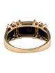 Ring 14K Lapis Lazuli & Diamond Band Ring