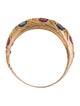 Ring 14K Ruby & Sapphire Dome Ring
