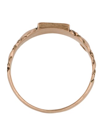 Ring 10K Diamond Signet Ring