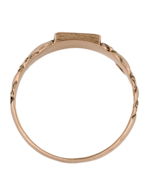 Ring 10K Diamond Signet Ring