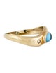 Ring 14K Topaz & Diamond Band