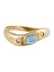 Ring 14K Topaz & Diamond Band
