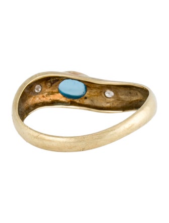 Ring 14K Topaz & Diamond Band
