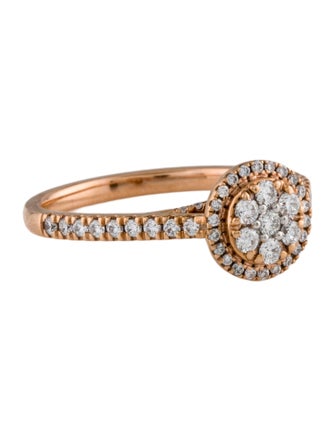Ring 14K Diamond Cluster Cocktail Band