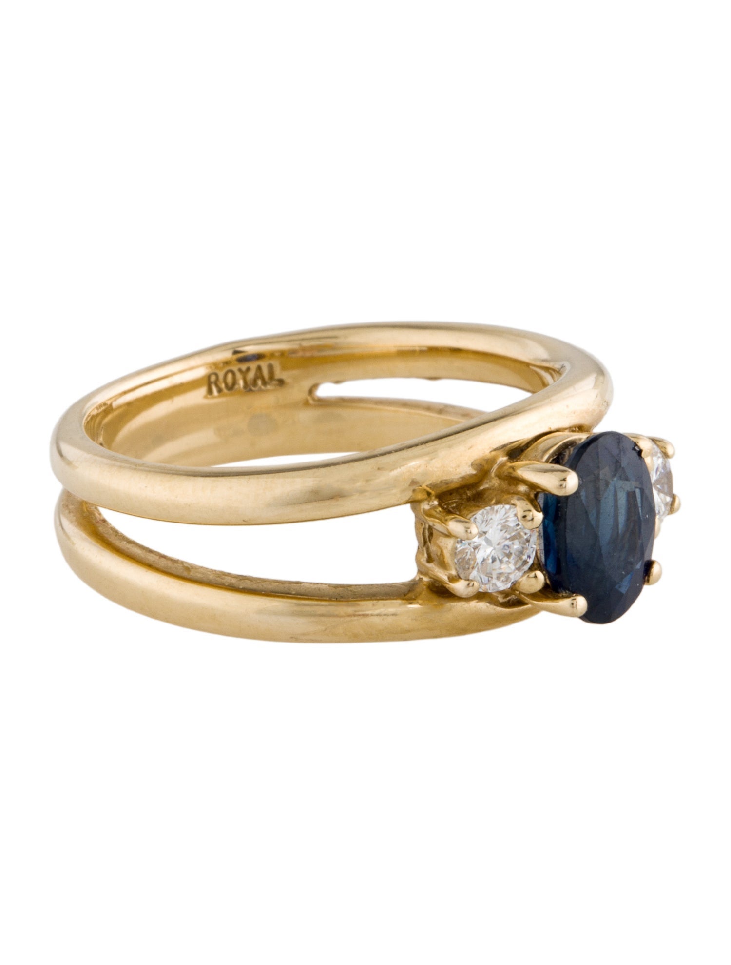 Ring 14K 1.11ctw Sapphire & Diamond Ring