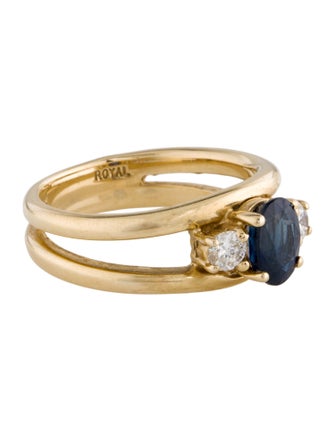 Ring 14K 1.11ctw Sapphire & Diamond Ring
