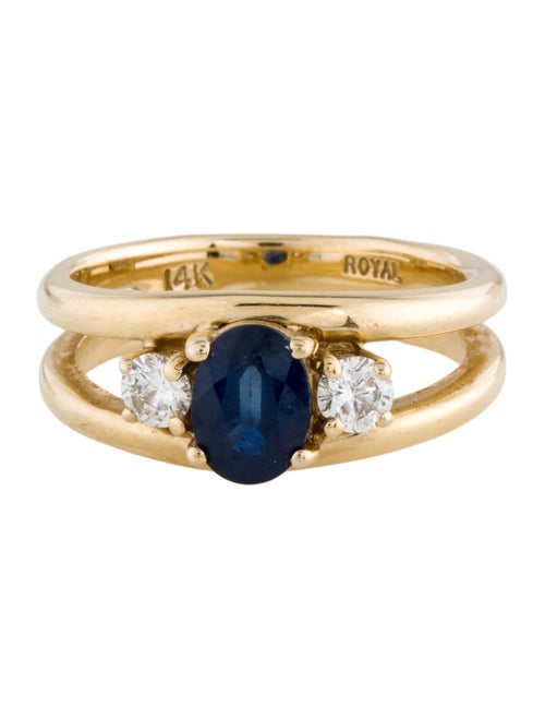 Ring 14K 1.11ctw Sapphire & Diamond Ring