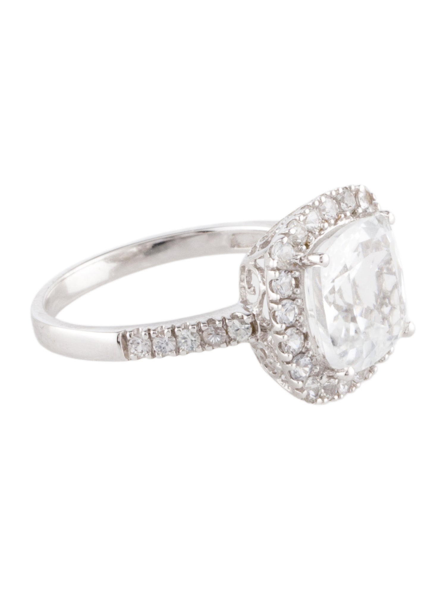 Ring 14K 3.73ct Topaz & Sapphire Cocktail Ring