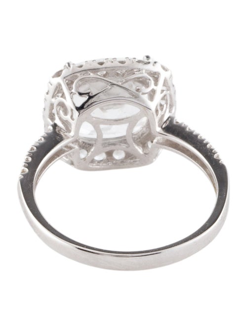 Ring 14K 3.73ct Topaz & Sapphire Cocktail Ring