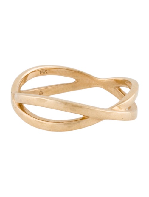 Ring 14K Cross-Over Band Ring