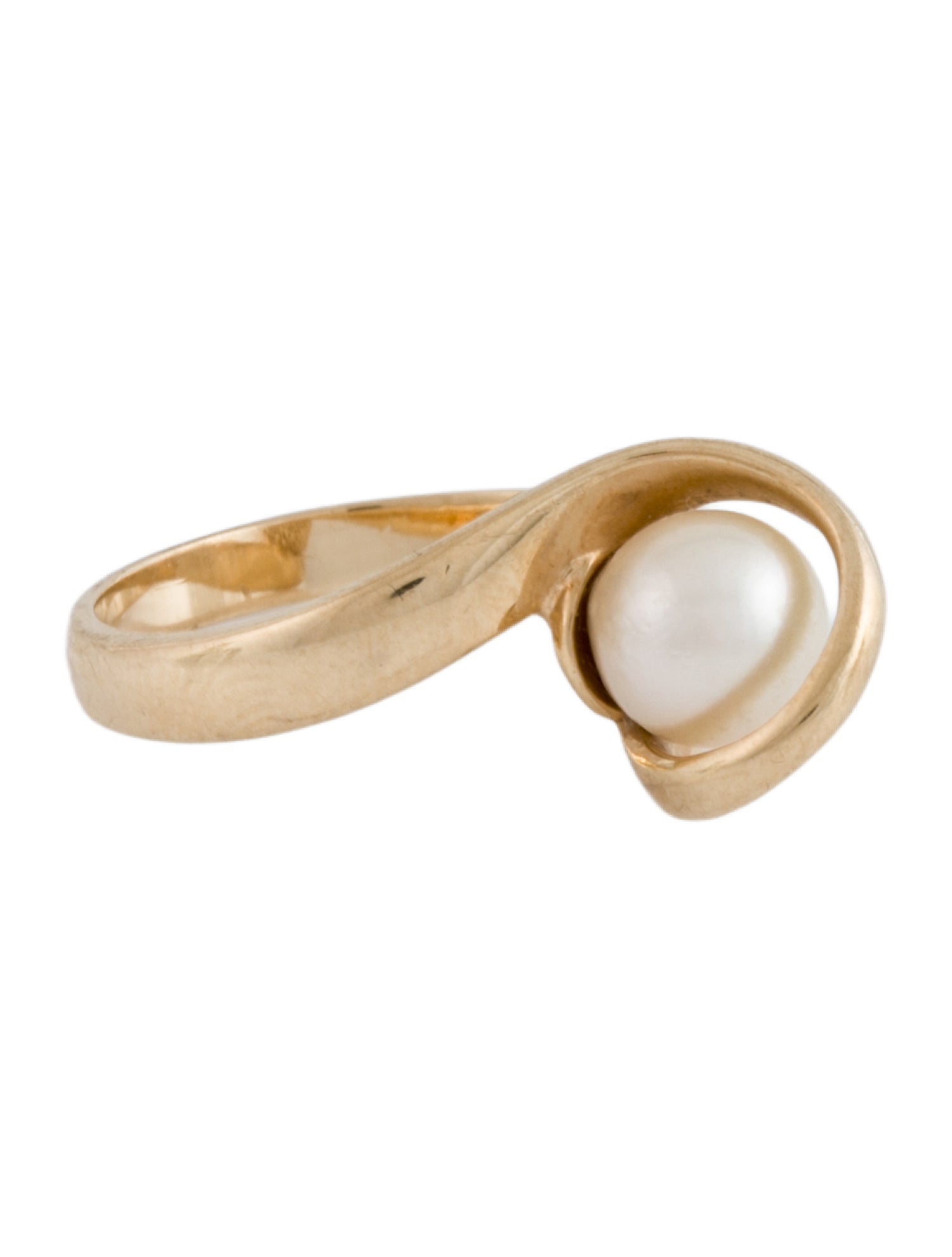 Ring 10K Pearl Cocktail