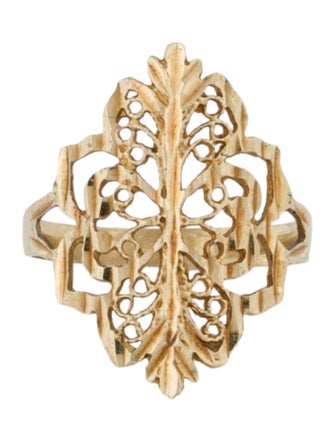 Ring 10K Openwork Cocktail Ring