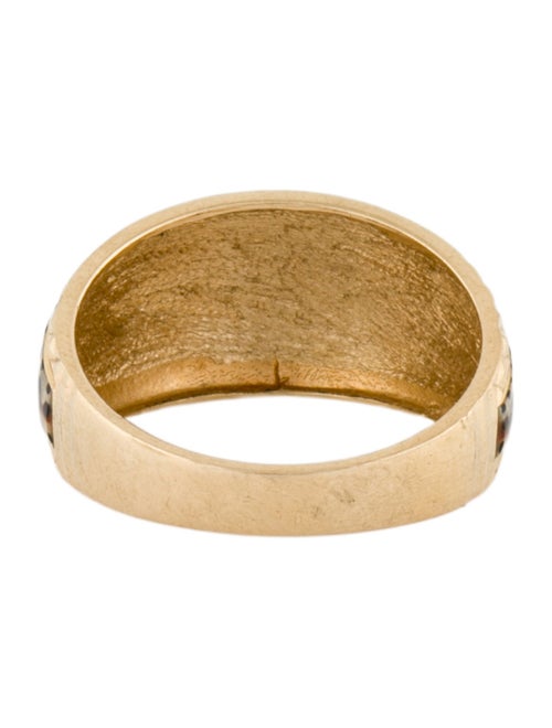 Ring 14K Leopard Print Enamel Band Ring