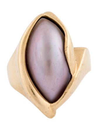 Ring 14K Mabé Pearl Cocktail Ring