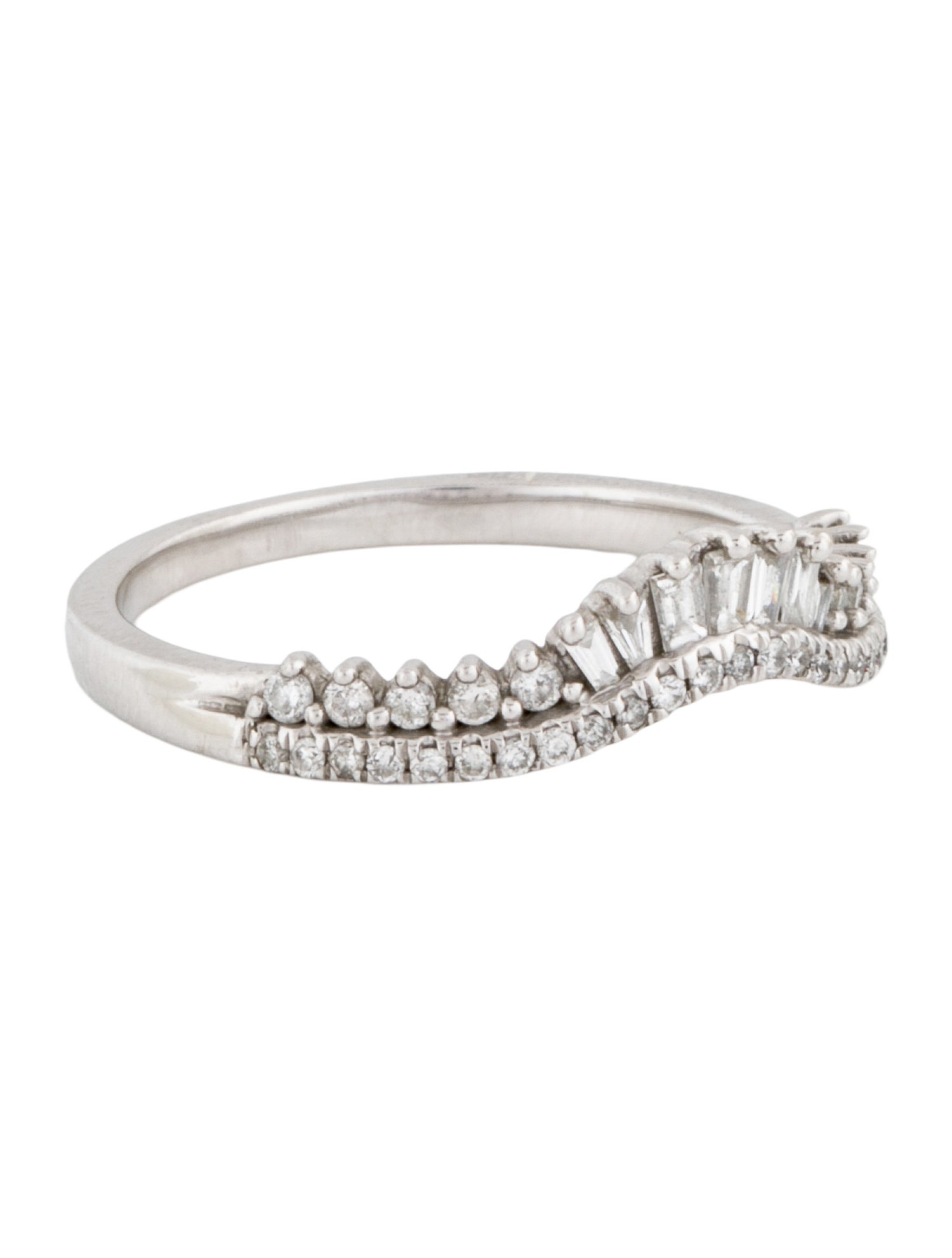 Ring 14K Diamond Curved Band