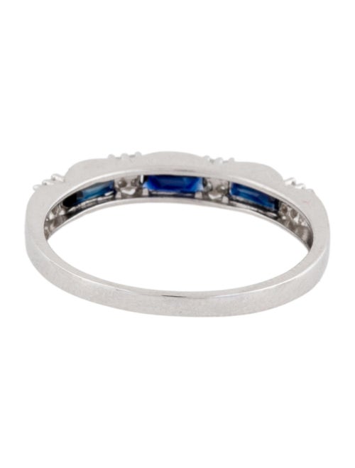 Ring 10K Sapphire & Diamond Band Ring