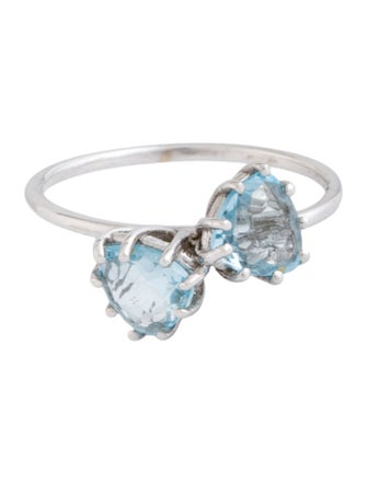 Ring 14K Topaz Toi et Moi Cocktail