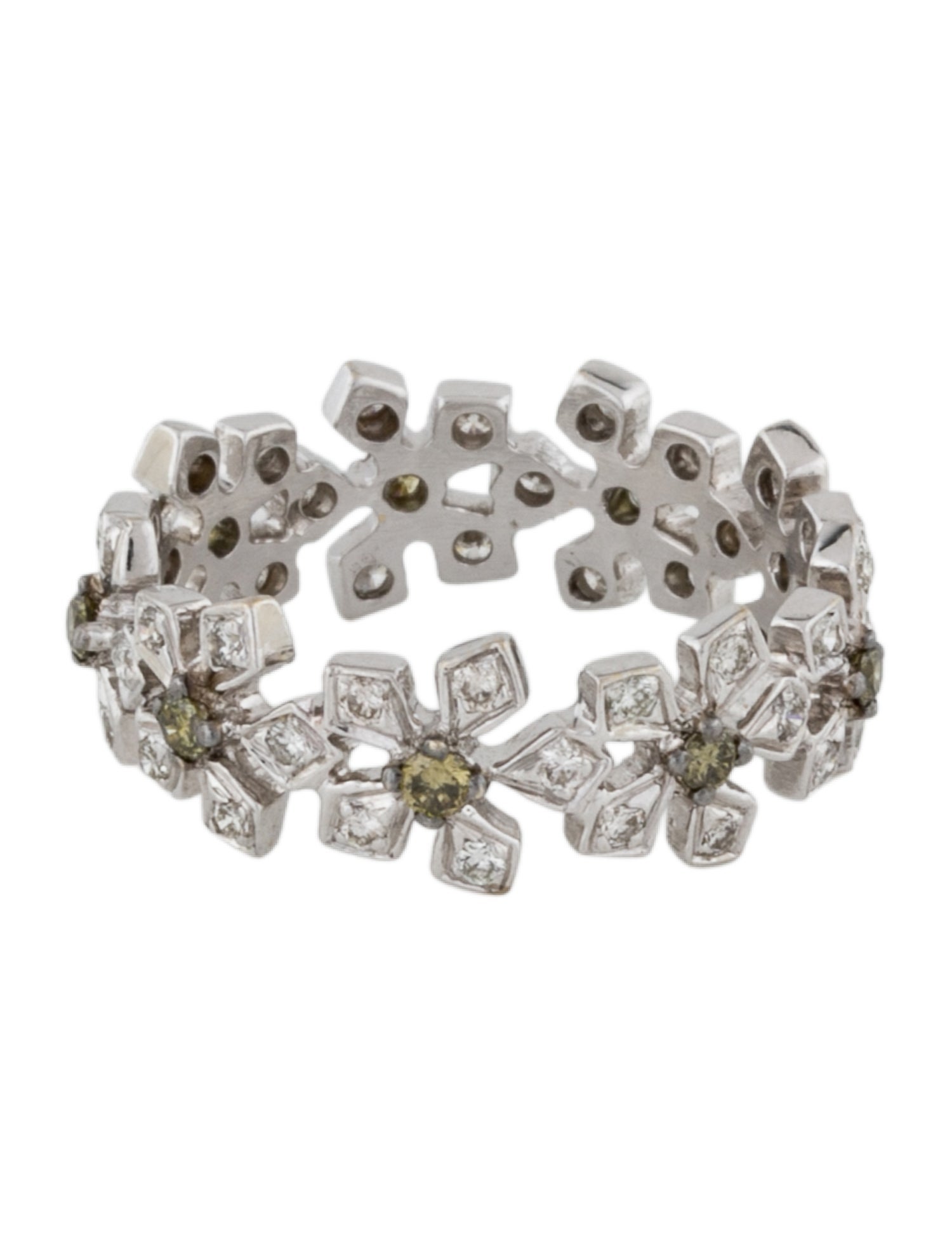 Ring 18K Diamond Flower Eternity Band