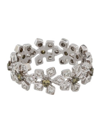 Ring 18K Diamond Flower Eternity Band