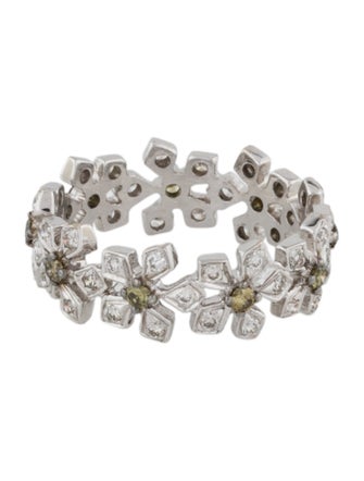 Ring 18K Diamond Flower Eternity Band
