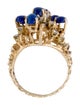 Ring 14K Diamond-Accented Lapis Lazuli Cocktail Ring