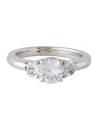 Ring 14K Sapphire Three Stone Cocktail Ring