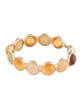 Ring 14K 1.62ctw Citrine & Opal Eternity Band