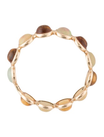 Ring 14K 1.62ctw Citrine & Opal Eternity Band