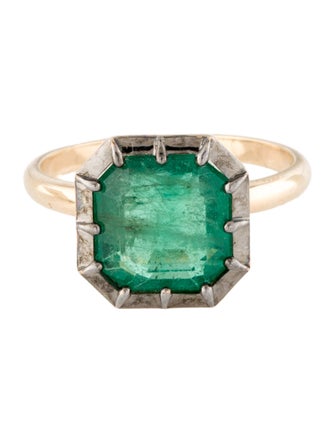 Ring 14K 1.69ct Emerald Cocktail Ring