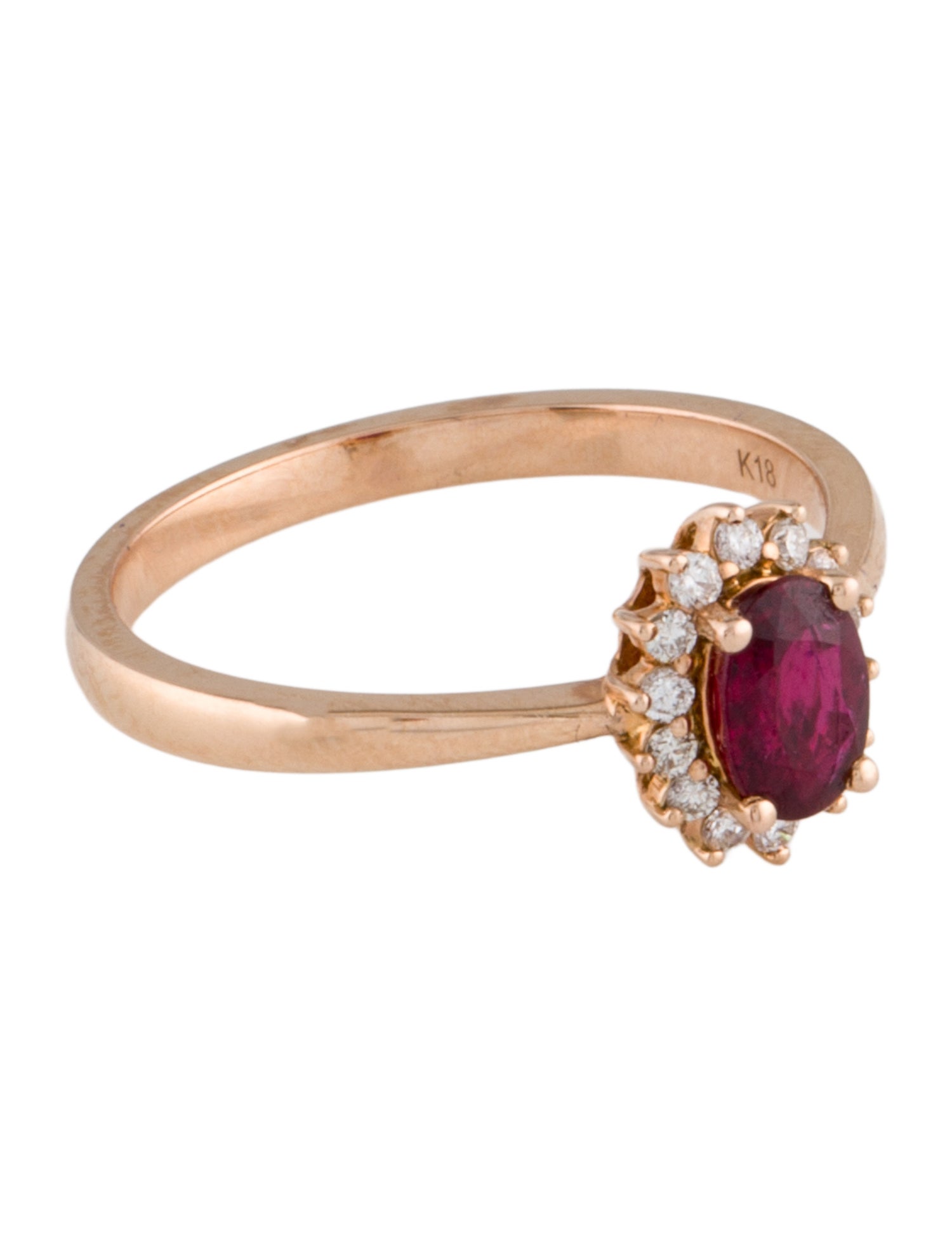 Ring 18K Ruby & DIamond Cocktail