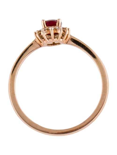 Ring 18K Ruby & DIamond Cocktail Ring