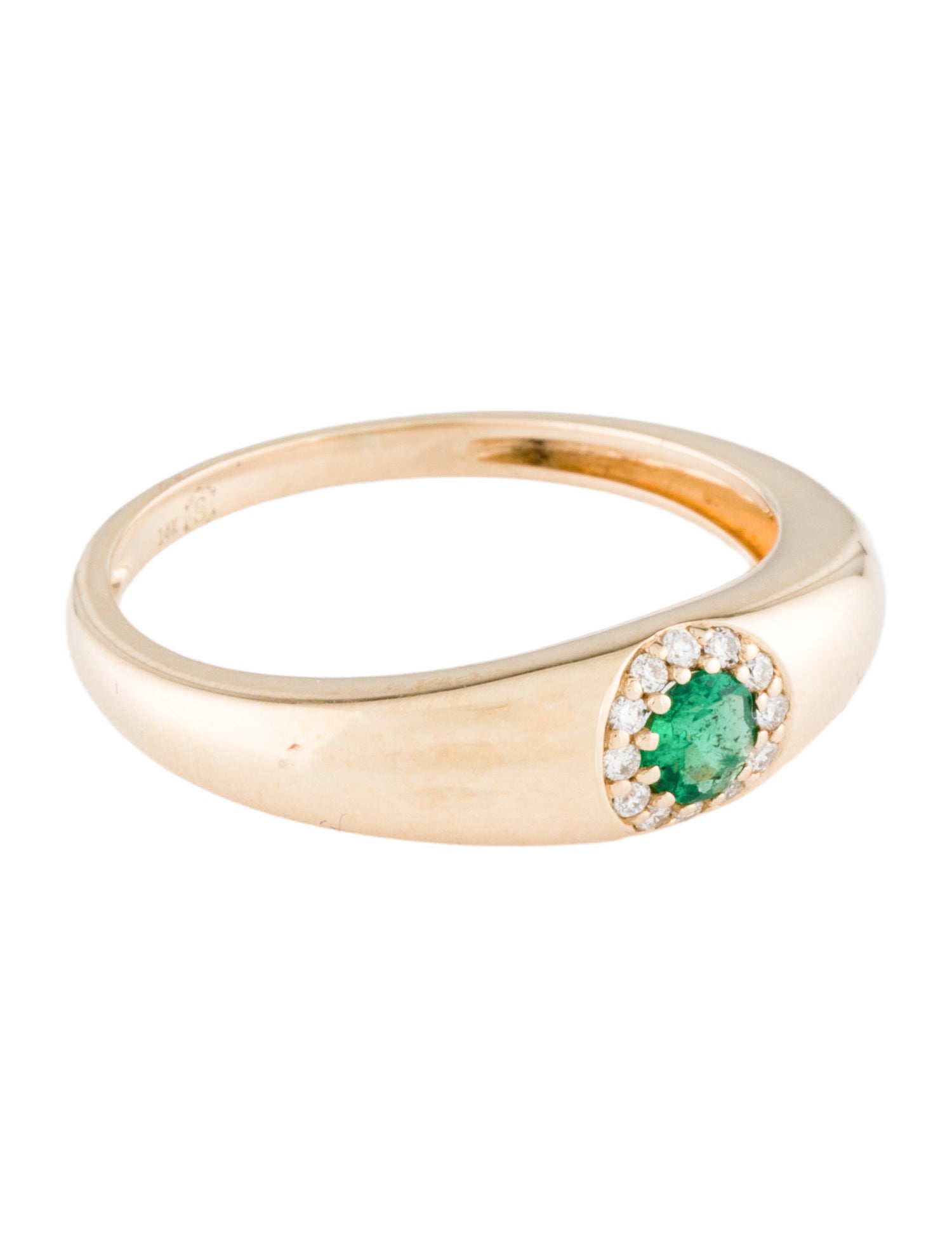 Ring 14K Emerald & Diamond