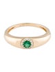 Ring 14K Emerald & Diamond Ring