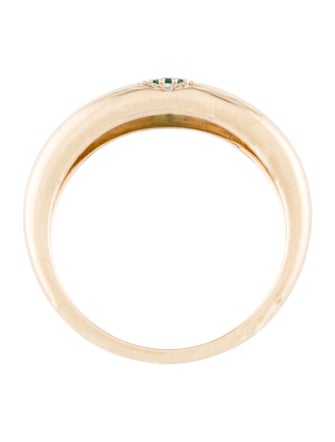Ring 14K Emerald & Diamond Ring