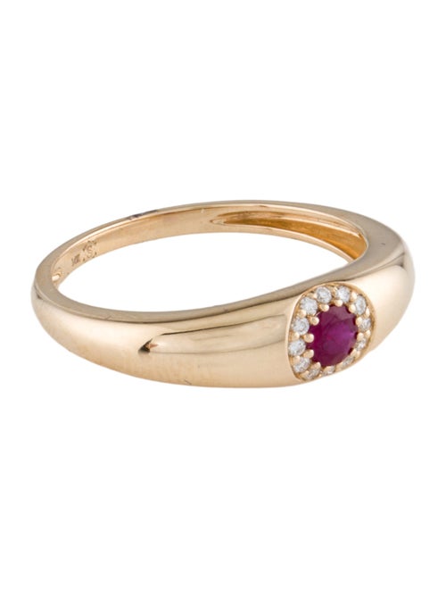 Ring 14K Ruby & Diamond Band