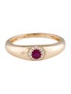 Ring 14K Ruby & Diamond Band