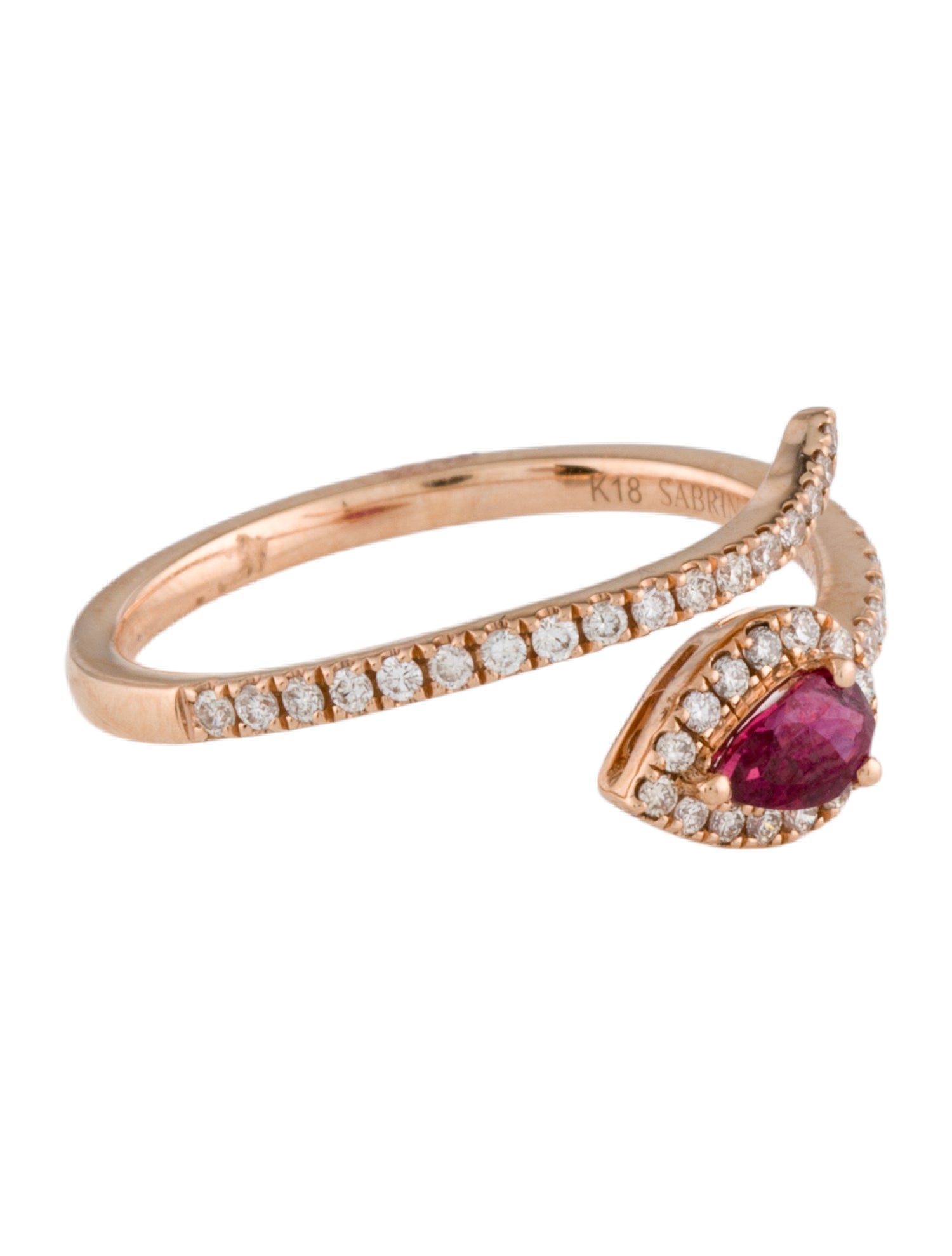 Ring 18K Ruby & Diamond Band