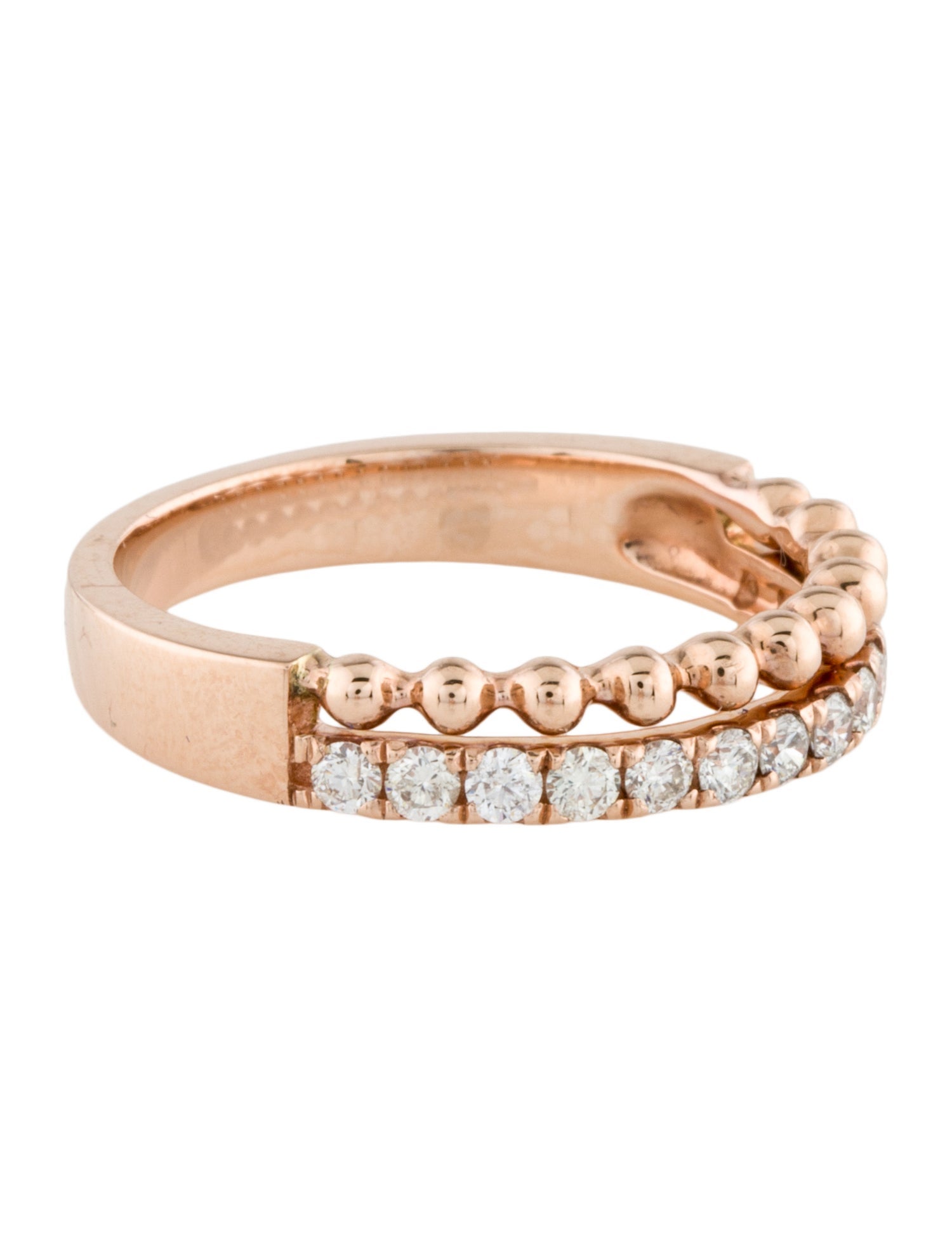 Ring 14K Diamond Bubble Band
